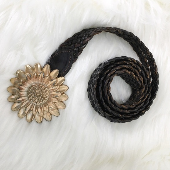 Navasota VTG Braided Sunflower Adjustable Belt L - Picture 3 of 8